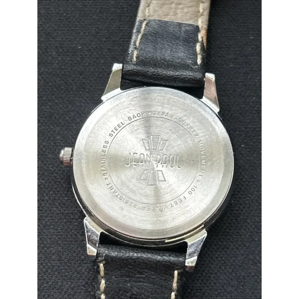 Jean Paul Silver Tone Case Black Dial And Band Women’s Quartz Watch